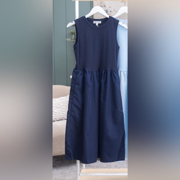She + Sky Midnight Blue Sleeveless Maxi Dress - Picture 1 of 8
